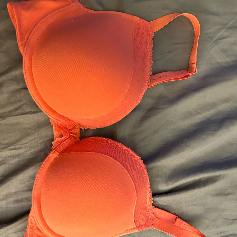 Cacique Vibrant Orange Lace Bra